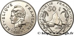 FRANZÖSISCHE-POLYNESIEN 50 Francs I.E.O.M. Marianne / paysage polynésien 1982 Paris