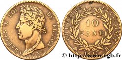 FRANZÖSISCHE KOLONIEN - Charles X, für Martinique und Guadeloupe 10 Centimes Charles X 1827 La Rochelle - H