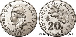 NUEVA CALEDONIA 20 Francs I.E.O.M. Marianne / zébus d’élevage de Nouvelle Calédonie  2000 Paris