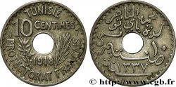 TUNISIA - Protettorato Francese 10 Centimes AH 1337 1918 Paris 