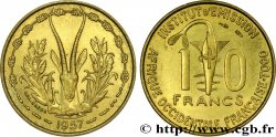FRANZÖSISCHE WESTAFRIKA - TOGO 10 Francs masque / antilope 1957 Paris