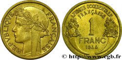 FRENCH WEST AFRICA 1 Franc Morlon 1944 Londres