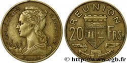 REUNION ISLAND 20 Francs Marianne / armes 1964 Paris