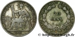 FRENCH INDOCHINA 20 Centièmes 1921 Paris