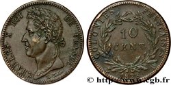 FRENCH COLONIES - Charles X, for Guyana 10 Centimes Charles X 1828 Paris - A