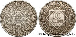 MOROCCO - FRENCH PROTECTORATE 10 Francs an 1347 1928 Paris