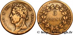COLONIAS FRANCESAS - Charles X, para Guayana 5 Centimes Charles X 1828 Paris - A