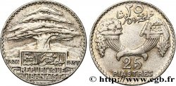 LIBAN - TROISIÈME RÉPUBLIQUE 25 Piastres Cèdre du Liban 1936 Paris TTB 