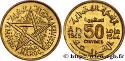 MARUECOS - PROTECTORADO FRANCÉS 50 Centimes AH 1364 1945 Paris