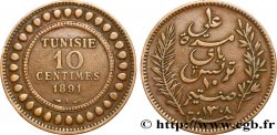 TUNISIE - PROTECTORAT FRANÇAIS 10 Centimes AH1308 1891 Paris