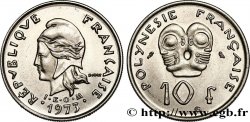 POLINESIA FRANCESE 10 Francs I.E.O.M Marianne 1973 Paris 