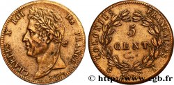COLONIES FRANÇAISES - Charles X, pour la Guyane 5 Centimes Charles X 1828 Paris - A