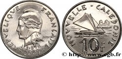 NEW CALEDONIA 10 Francs I.E.O.M. Marianne / paysage maritime néo-calédonien avec pirogue à voile  2003 Paris