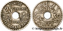 TUNEZ - Protectorado Frances 25 Centimes AH1337 1919 Paris