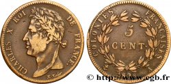 FRENCH COLONIES - Charles X, for Guyana 5 Centimes Charles X 1828 Paris - A