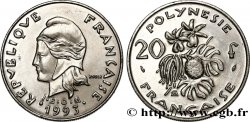 POLYNÉSIE FRANÇAISE 20 Francs I.E.O.M Marianne  1993 Paris