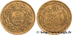 TUNISIE - PROTECTORAT FRANÇAIS 5 Francs AH1365 1946 Paris