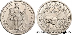 NUEVA CALEDONIA 2 Francs I.E.O.M. représentation allégorique de Minerve / Kagu, oiseau de Nouvelle-Calédonie 1991 Paris