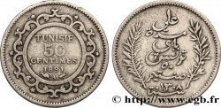TUNISIA - Protettorato Francese 50 Centimes AH 1308 1891 Paris 