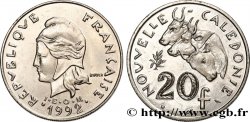 NUEVA CALEDONIA 20 Francs I.E.O.M. Marianne / zébus d’élevage de Nouvelle Calédonie  1992 Paris