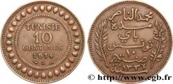 TUNISIA - FRENCH PROTECTORATE 10 Centimes AH1332 1914 Paris