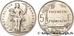 FRENCH POLYNESIA 5 Francs I.E.O.M.  1983 Paris