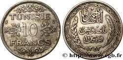 TUNEZ - Protectorado Frances 10 Francs au nom du Bey Ahmed datée 1353 1934 Paris