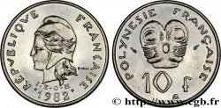 FRENCH POLYNESIA 10 Francs I.E.O.M Marianne 1982 Paris