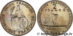 FRANZÖSISCHE POLYNESIA - Franzözische Ozeanien Essai de 2 Francs avec listel en relief 1948 Paris