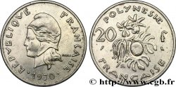 FRENCH POLYNESIA 20 Francs Marianne  1970 Paris