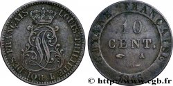 FRENCH GUYANA 10 Cent. (imes) monogramme de Louis-Philippe 1846 Paris