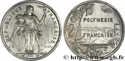 POLINESIA FRANCESE 2 Francs I.E.O.M. Polynésie Française 1991 Paris 