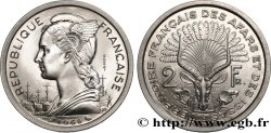 DJIBUTI - French Territory of the Afars and Issas  2 Francs ESSAI Marianne / antilope 1968 PARIS
