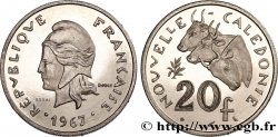 NEUKALEDONIEN Essai de 20 Francs Marianne / buffles 1967 Paris