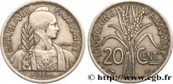 INDOCHINE FRANÇAISE 20 Centièmes 1939 Paris