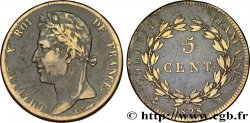 FRANZÖSISCHE KOLONIEN - Charles X, für Guayana 5 Centimes Charles X 1828 Paris - A