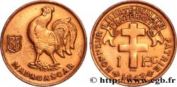ÎLE DE MADAGASCAR - France Libre 1 Franc 1943 Prétoria