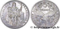 NUEVA CALEDONIA 5 Francs I.E.O.M. représentation allégorique de Minerve / Kagu, oiseau de Nouvelle-Calédonie 1994 Paris