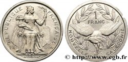 NEW CALEDONIA 1 Franc I.E.O.M. représentation allégorique de Minerve / Kagu, oiseau de Nouvelle-Calédonie 1983 Paris