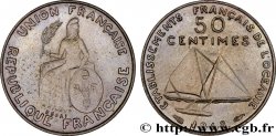 POLYNÉSIE FRANÇAISE - Océanie française Essai de 50 Centimes type avec listel en relief 1948 Paris