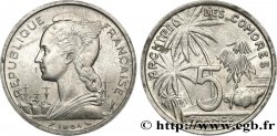 COMORAS  5 Francs 1964 Paris