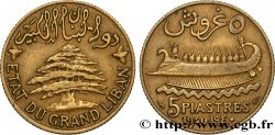 LIBAN - TROISIÈME RÉPUBLIQUE 5 Piastres État du Grand Liban 1940 