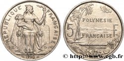 FRANZÖSISCHE-POLYNESIEN 5 Francs I.E.O.M. Polynésie Française 1990 Paris fVZ 