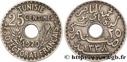TUNEZ - Protectorado Frances 25 Centimes AH1338 1920 Paris