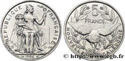 NOUVELLE CALÉDONIE 5 Francs I.E.O.M. 1986 Paris