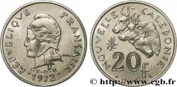 NUOVA CALEDONIA 20 Francs I.E.O.M. Marianne / zébus d’élevage de Nouvelle Calédonie  1972 Paris 