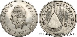 NEW CALEDONIA Pré-série sans le mot ESSAI de 50 francs, revers Georges Guiraud 1967 Paris