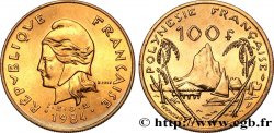 FRANZÖSISCHE-POLYNESIEN 100 Francs I.E.O.M. Marianne / paysage polynésien type IEOM 1984 Paris