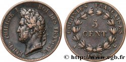 FRANZÖSISCHE KOLONIEN - Louis-Philippe, für Marquesas-Inseln  5 Centimes 1844 Paris