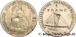 FRENCH POLYNESIA - French Oceania 1 Franc ESSAI type sans listel 1948 Paris